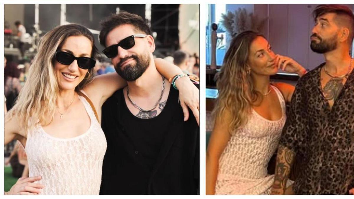 Begoña Rodríguez y Nando Costa, en dos imágenes publicadas por el dj en la red social Instagram.