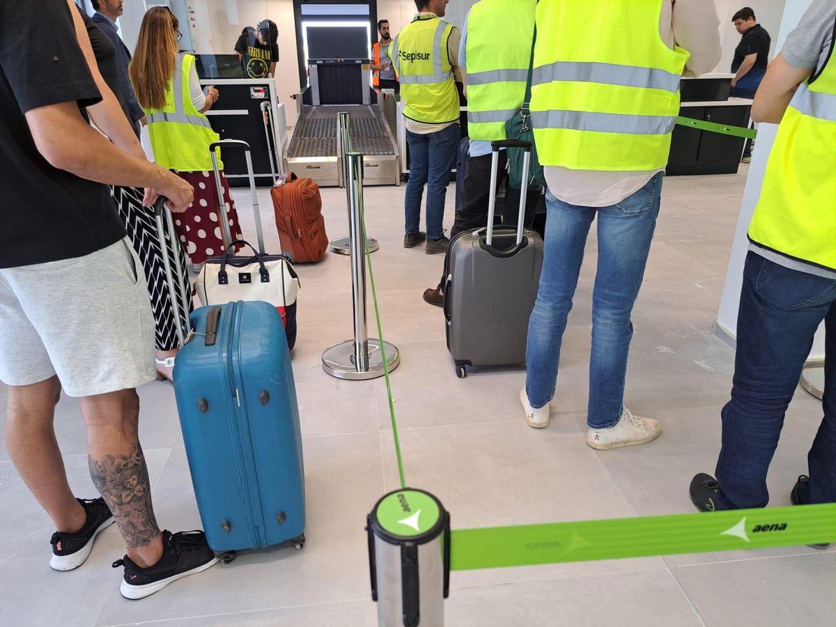 Simulacro de vuelo en el aeropuerto.