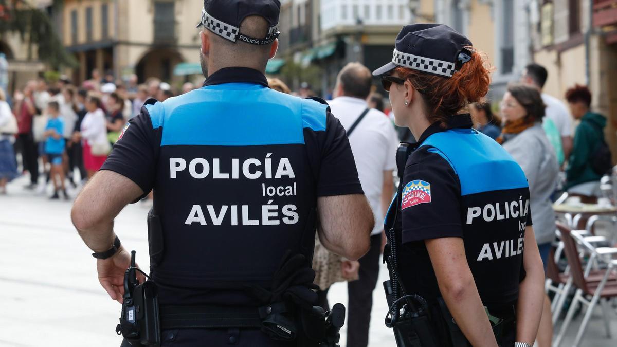 Agentes de la Policía Local de Avilés