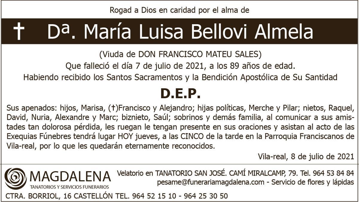 Dª. María Luisa Bellovi Almela