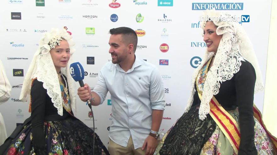 Adriana Vico y Valentina Tarraga visitan el Racó de Información TV en Hogueras