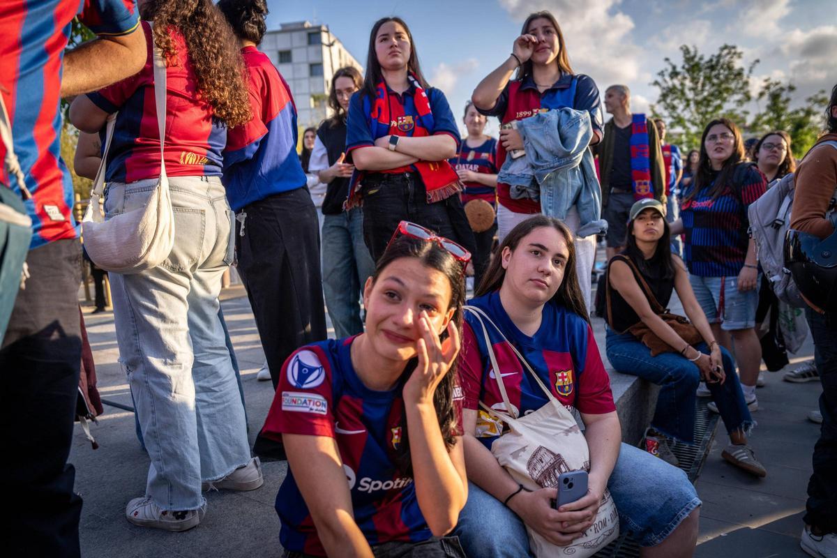 Ambiente en Barcelona por la  final de la Champions femenina Barça-Arsenal