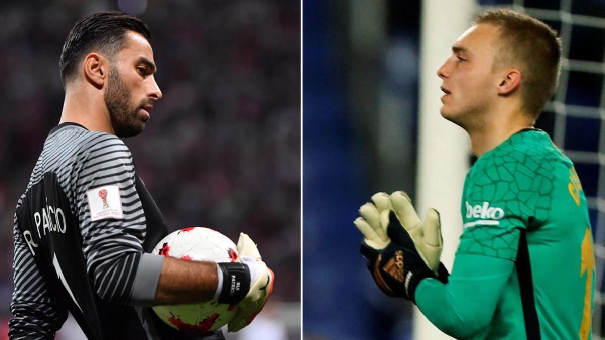 Rui Patricio, porteo de Portugal, y Jasper Cillessen, portero del Barça y de Holanda