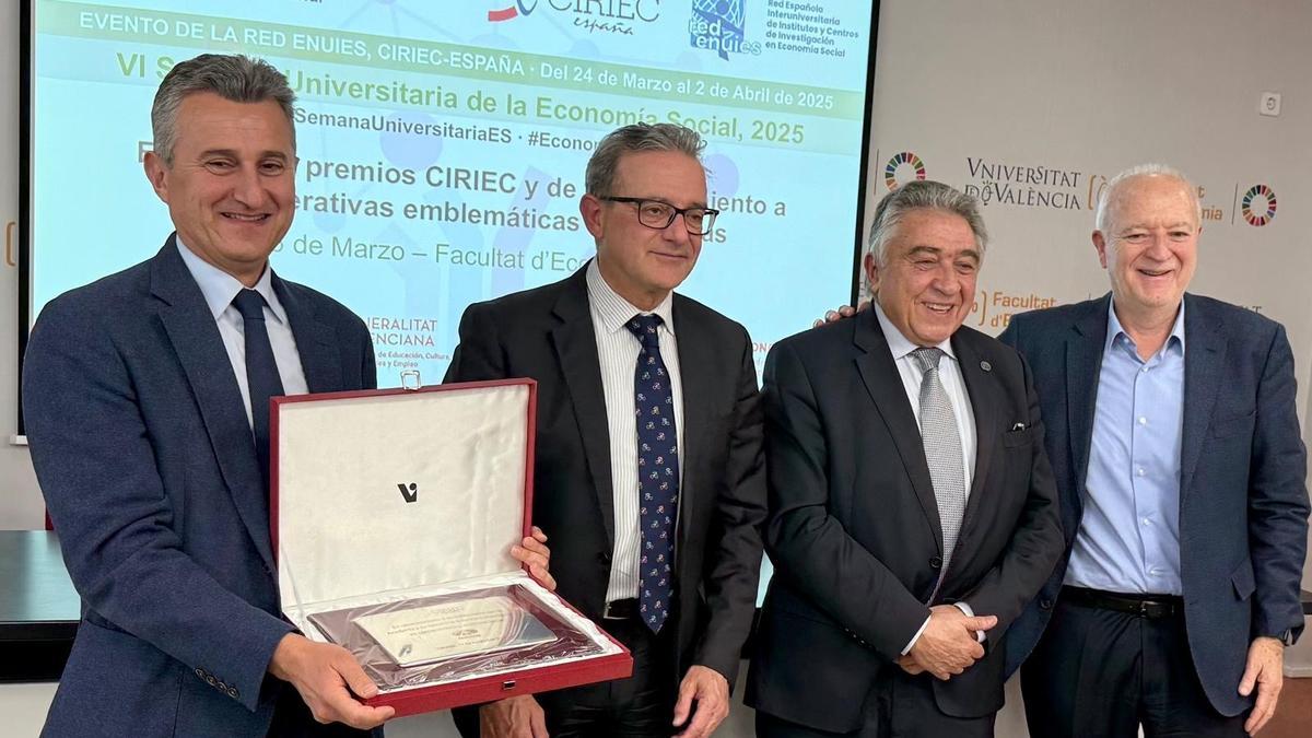 Anecoop recoge la distinción de CIRIEC-España.