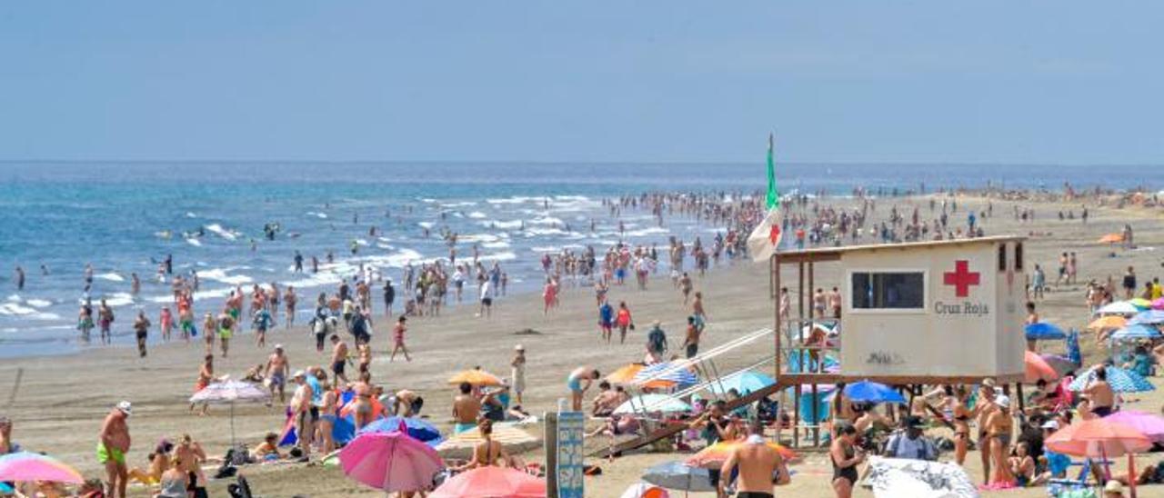 Vista general de Playa del Inglés durante la pasada semana. | JUAN CASTRO