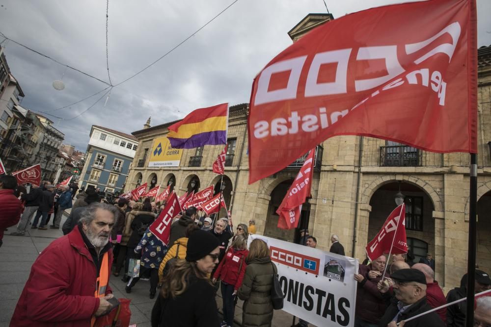 Manifestación de pensionistas en Asturias