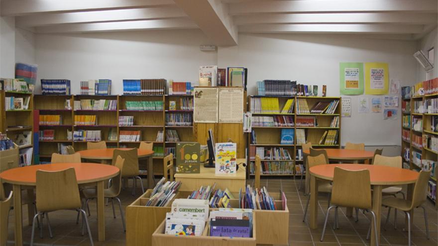 Vista del interior de la biblioteca municipal de Pozoblanco.