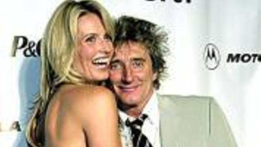 Rod Stewart y Penny Lancaster.