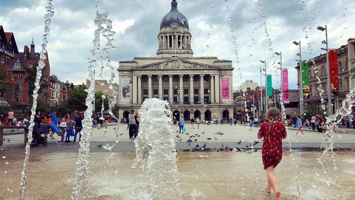 Old Market Square, en Nottingham (InglaterraI)