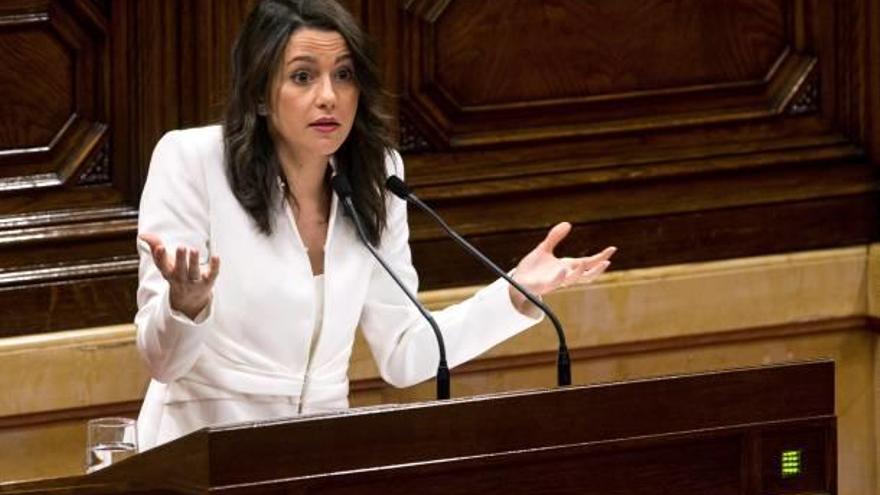 La líder de Cs, Inés Arrimadas, la setmana passada al Parlament