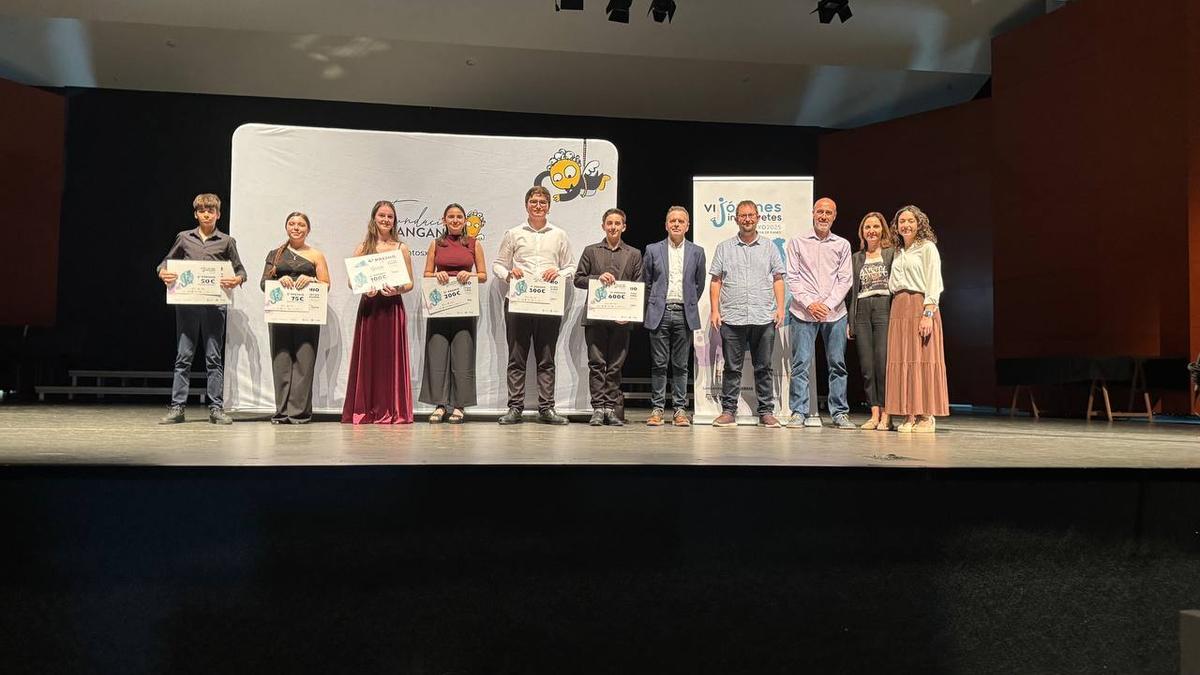 Los ganadores del Concurso Jóvenes Intérpretes en la modalidad viento madera, en la Llosa de Ranes.