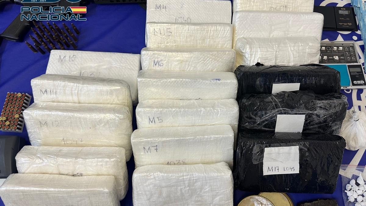 Lote de cocaína intervenido.