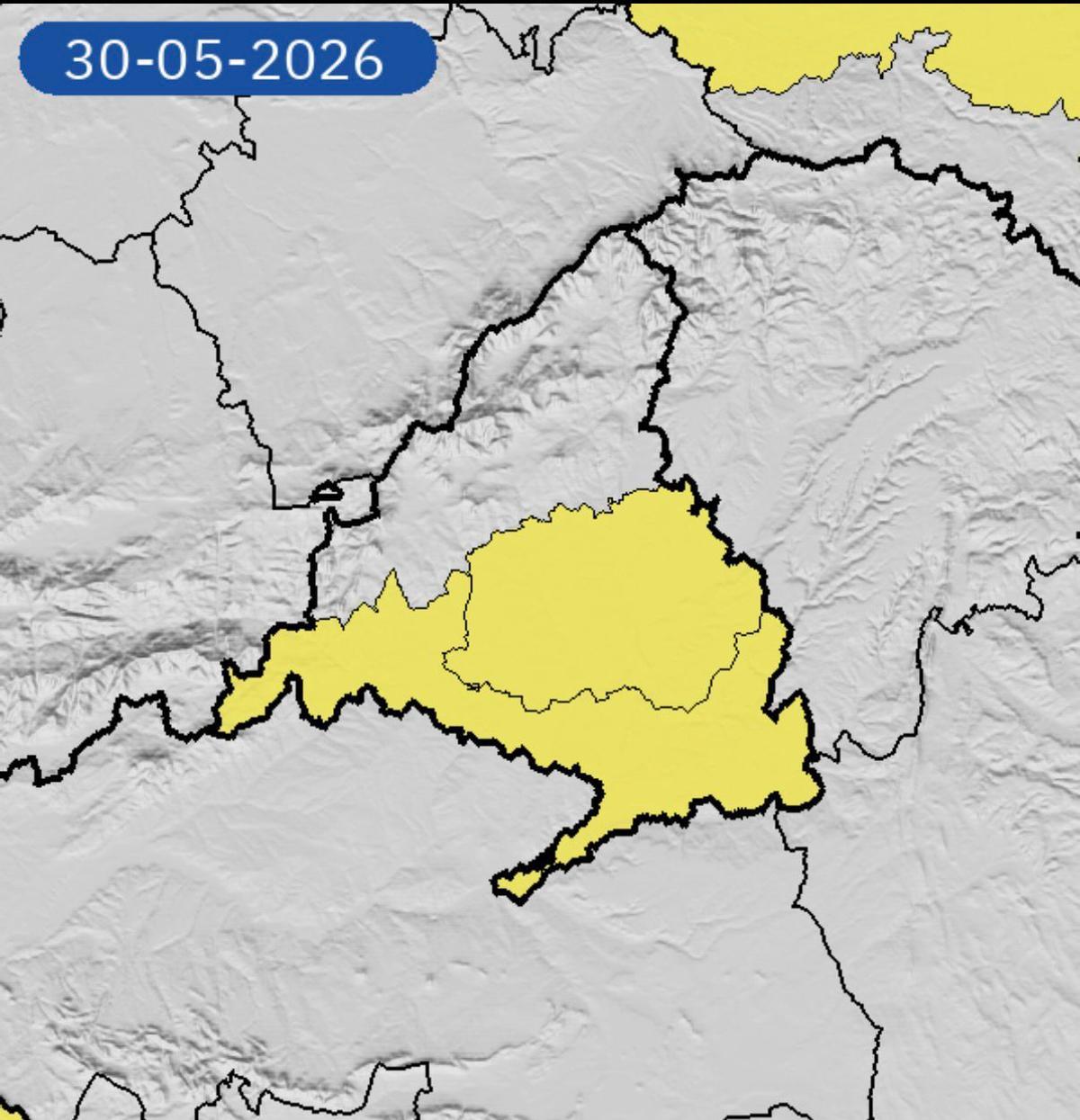 Aviso amarillo por calor activado este 30 de mayo por la Aemet.