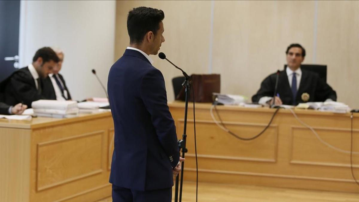 Rubén Castro durante su declaración en el juzgado de lo penal 14 de Sevilla