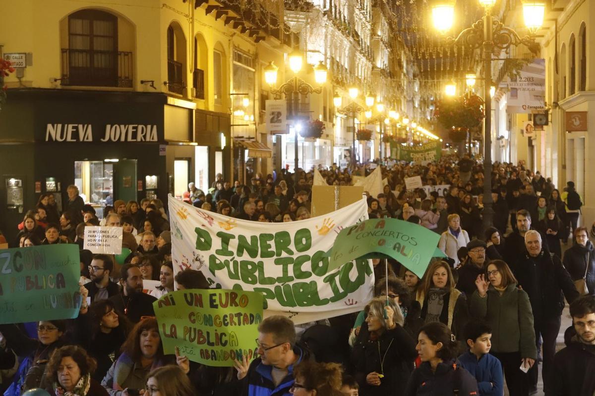 Imagen de archivo de la gran manifestación por la educación pública del pasado mes de enero.