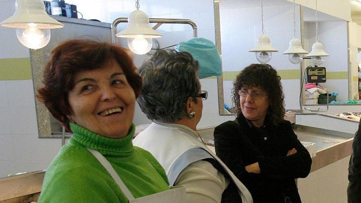 Clotilde Rodríguez, la víctima, en el mercado de Berbés