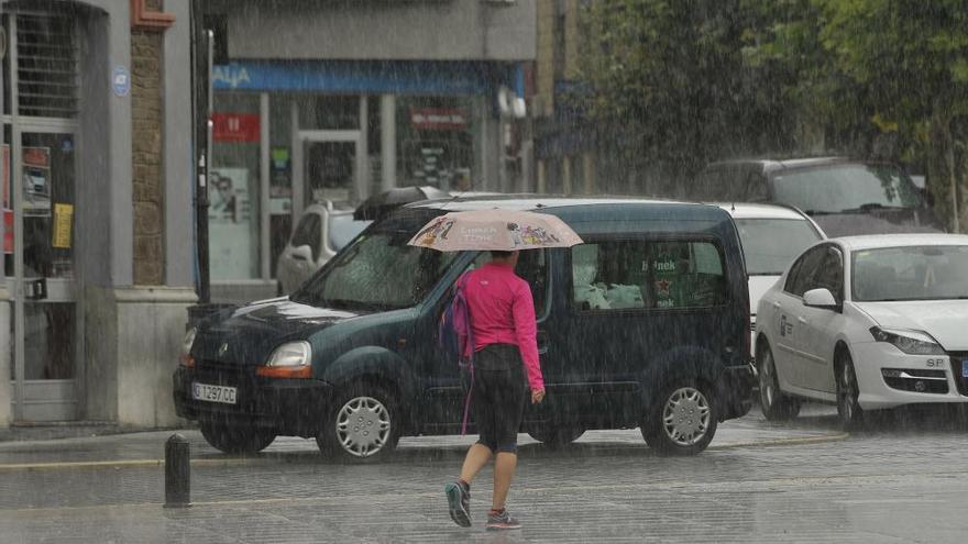 Temporal de lluvia en agosto en Asturias