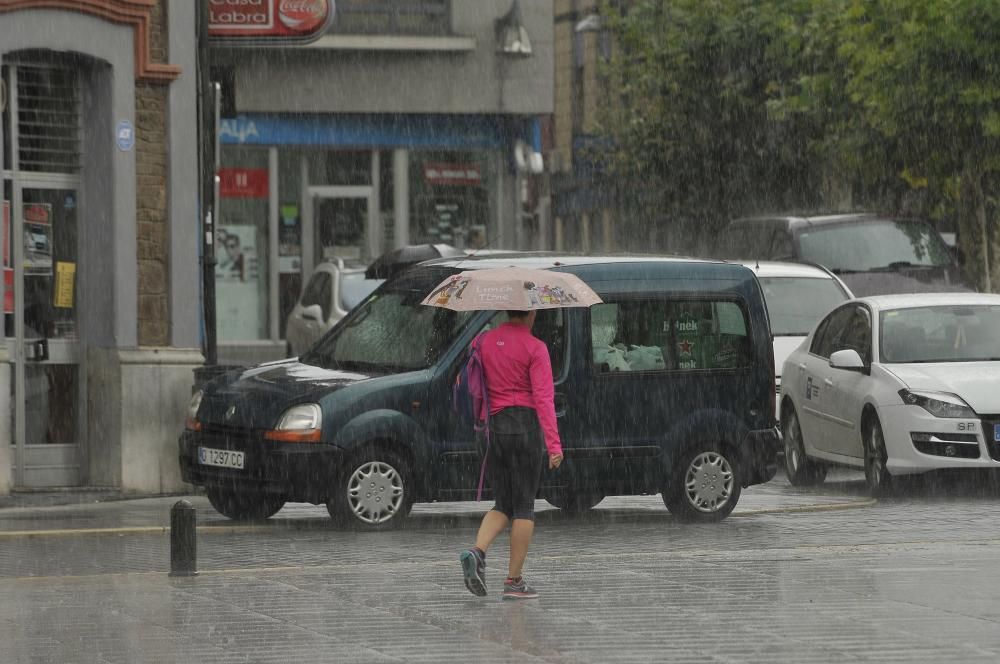 Temporal de lluvia en agosto en Asturias