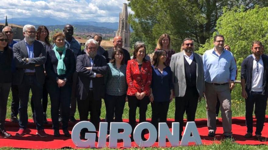 La candidatura del PSC a Girona aquest dissabte 4 de maig de 2019