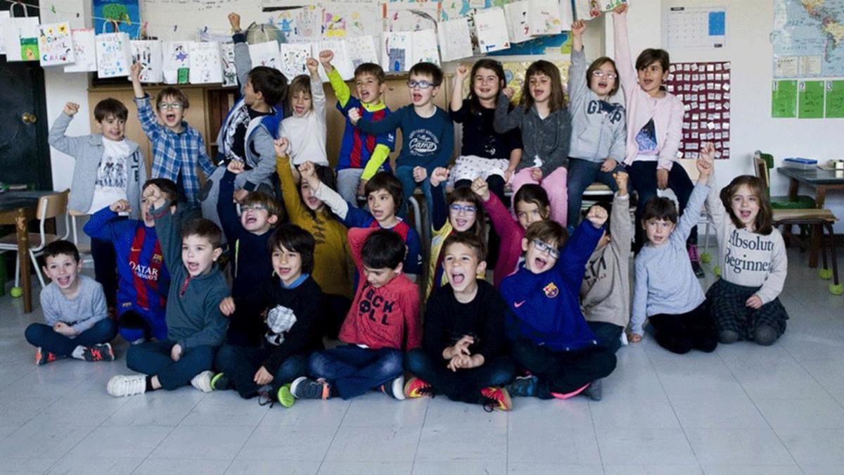 La clase del colegio Isabel de Villena que redactó la carta a Iniesta