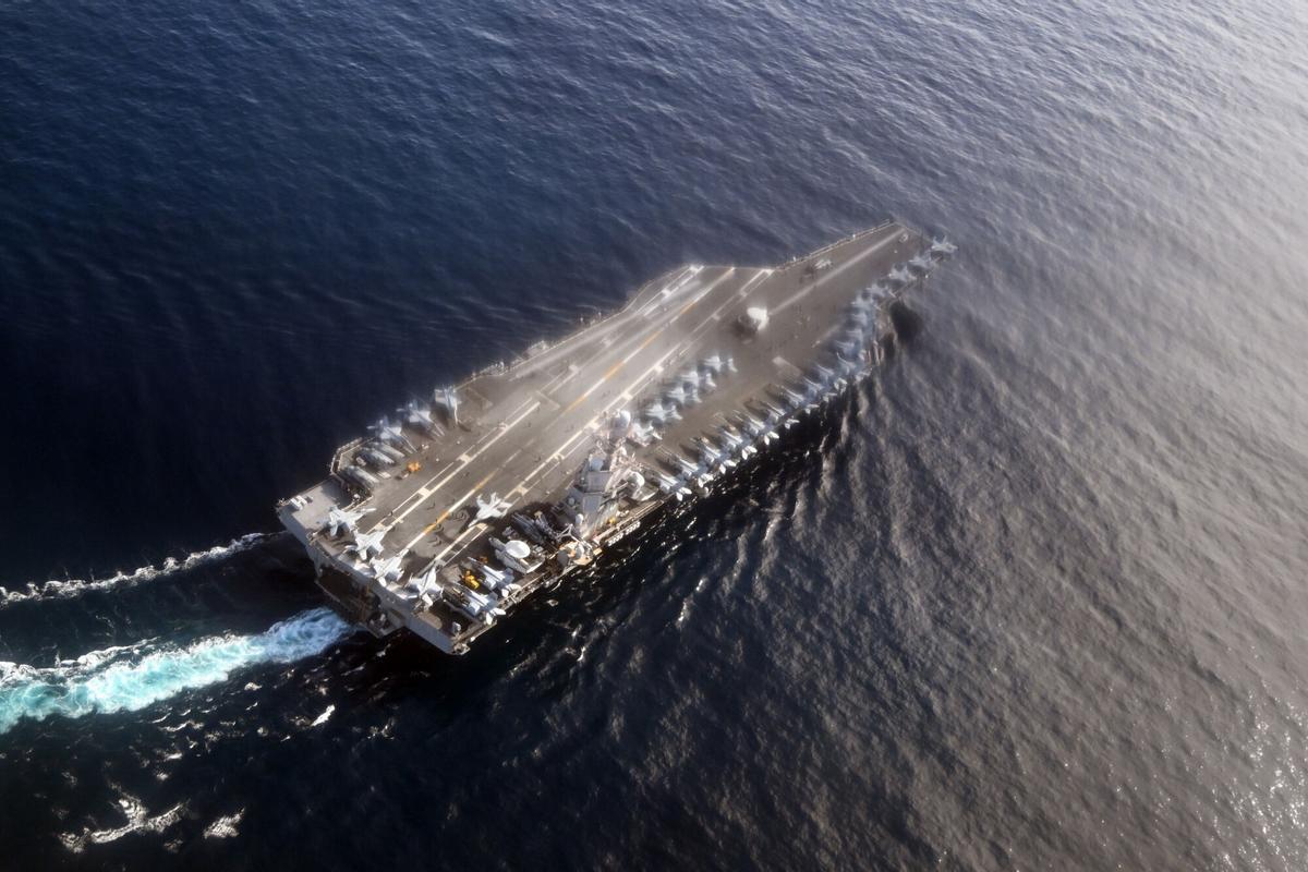 El portaaviones USS Gerald R. Ford, en una imagen de archivo.