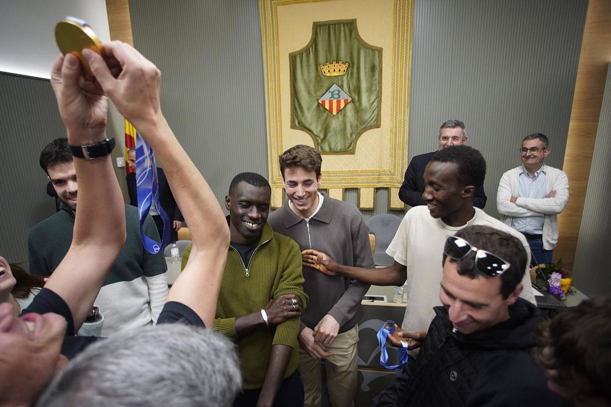 Les fotos de la rebuda d'Oriol Cardona a Banyoles