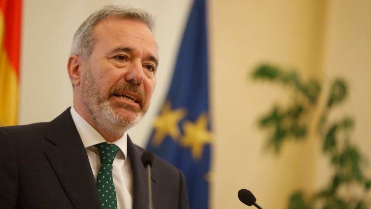 El presidente de Aragón, Jorge Azcón, en una reciente comparecencia ante los medios.