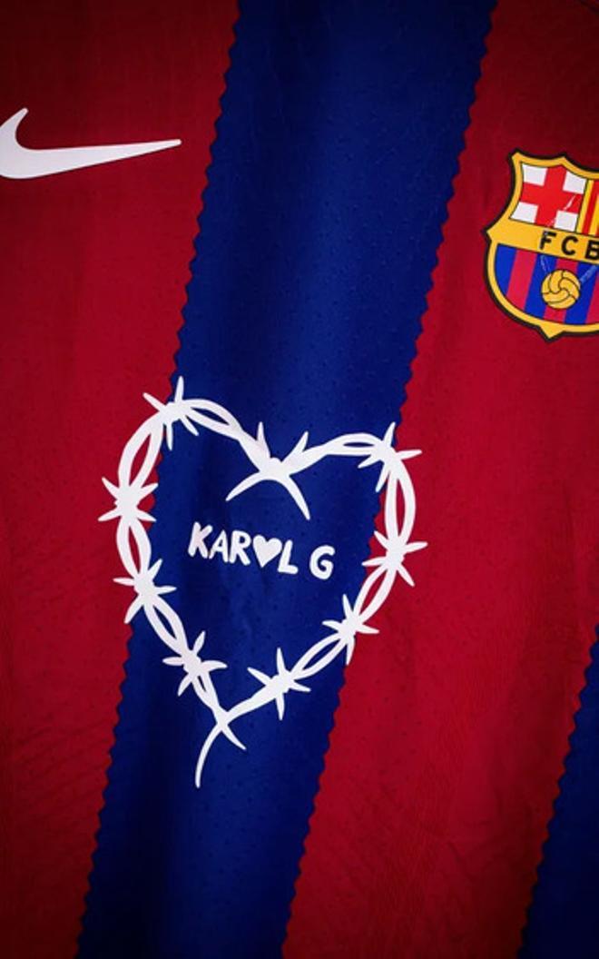 Así luce la nueva camiseta del Barça en colaboración con Karol G