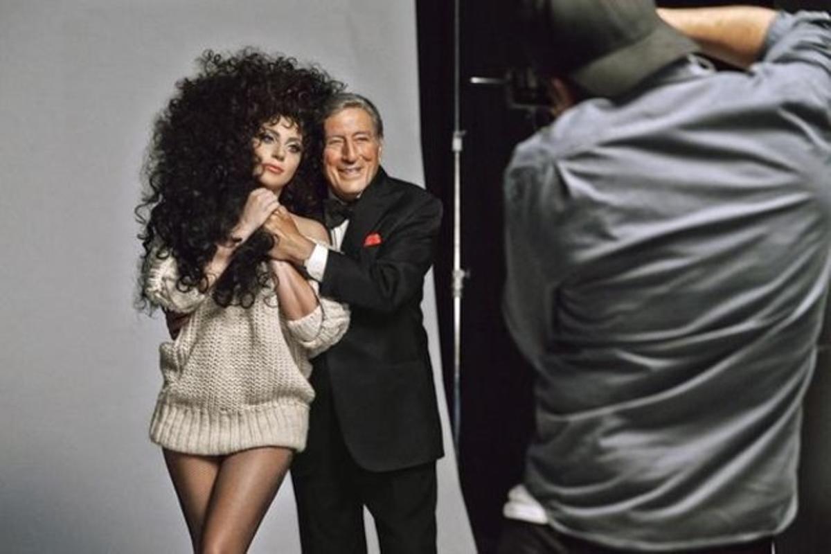 Lady Gaga i Tony Bennet, en el ’making of’ de la campanya per a la marca ’low cost’ H&M.