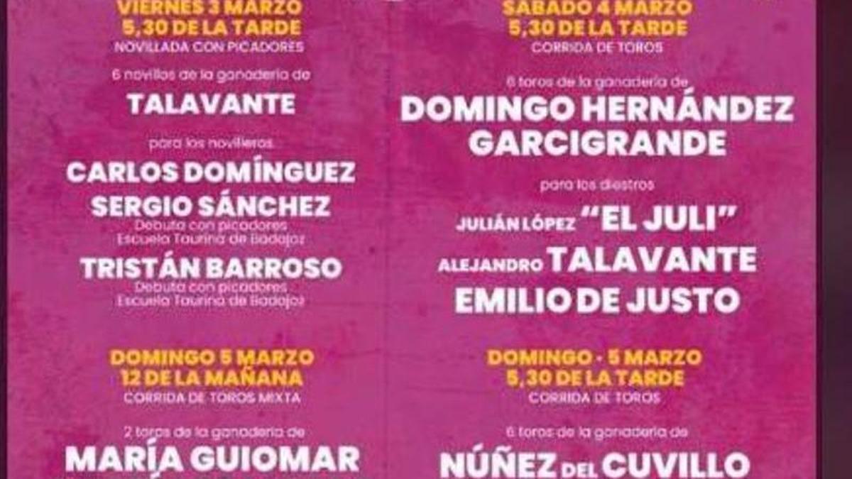 Cartel de la Feria de Olivenza 2023.