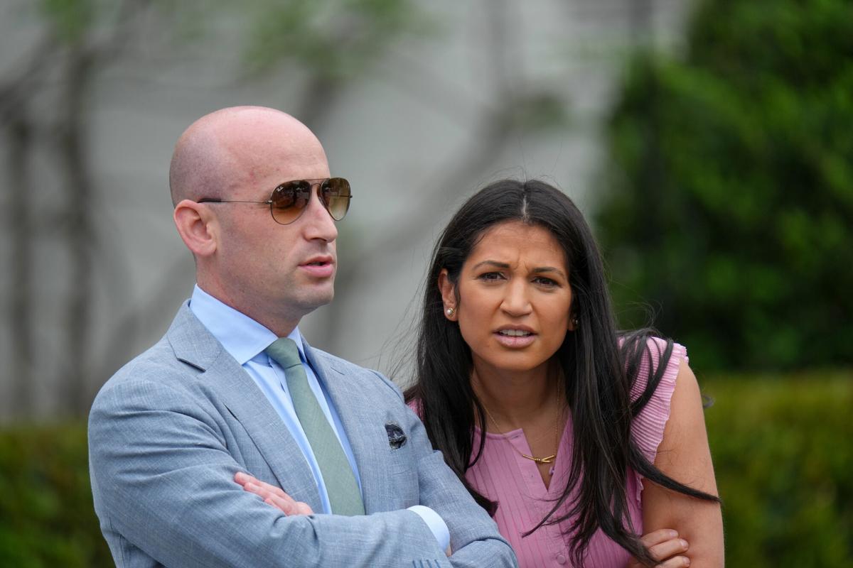 21/04/2025 Washington, Estados Unidos. Stephen Miller y su mujer, Katie Miller