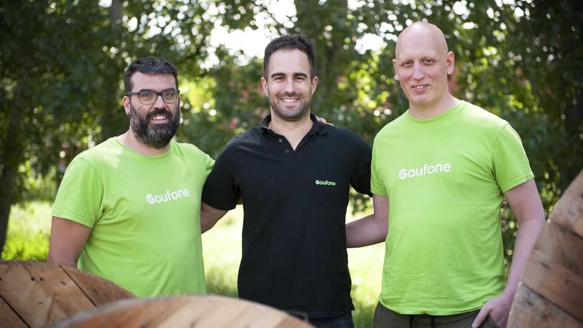 Els tres fundadors de Goufone, Albert Boix, Marc Mundó i Joan Gaudes