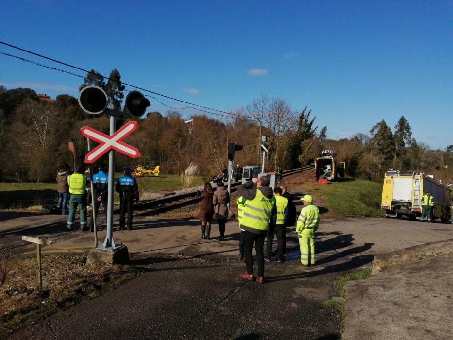 Suceso en Llanes: Un tren arrolla a un coche