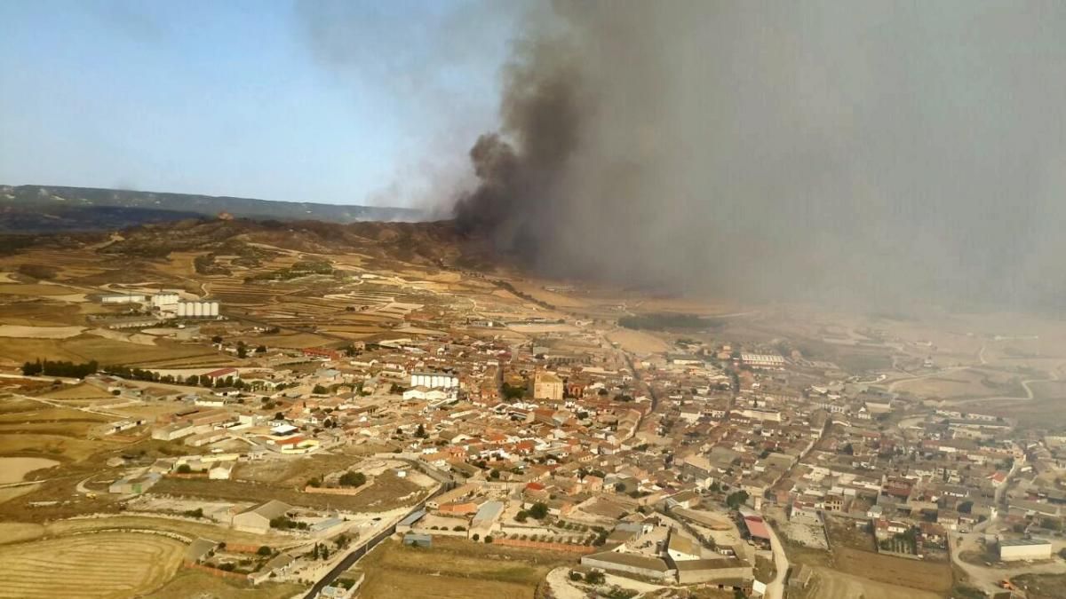 Incendio en la Sierra de Alcubierre