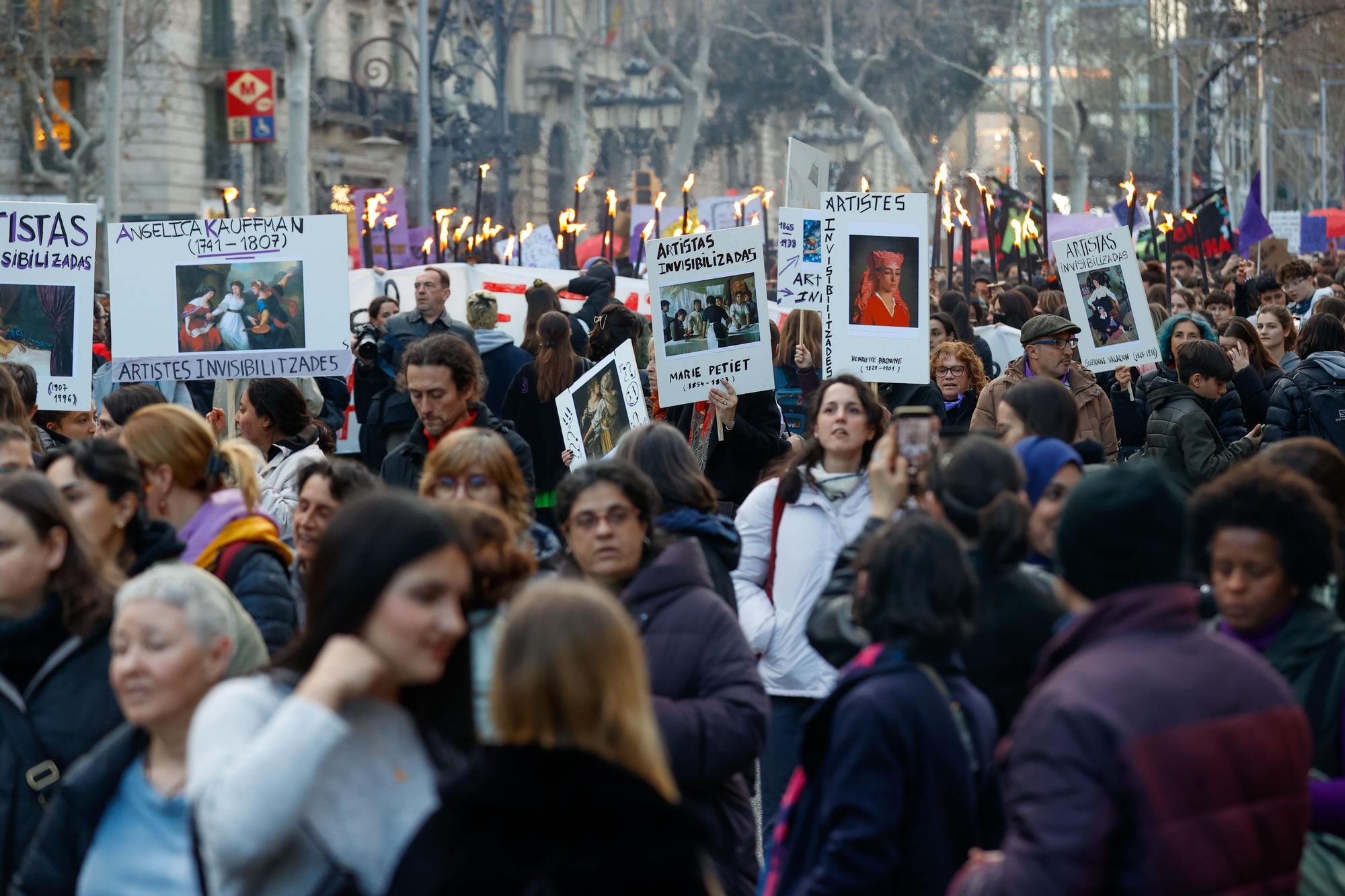 Marcha del 8M en Barcelona