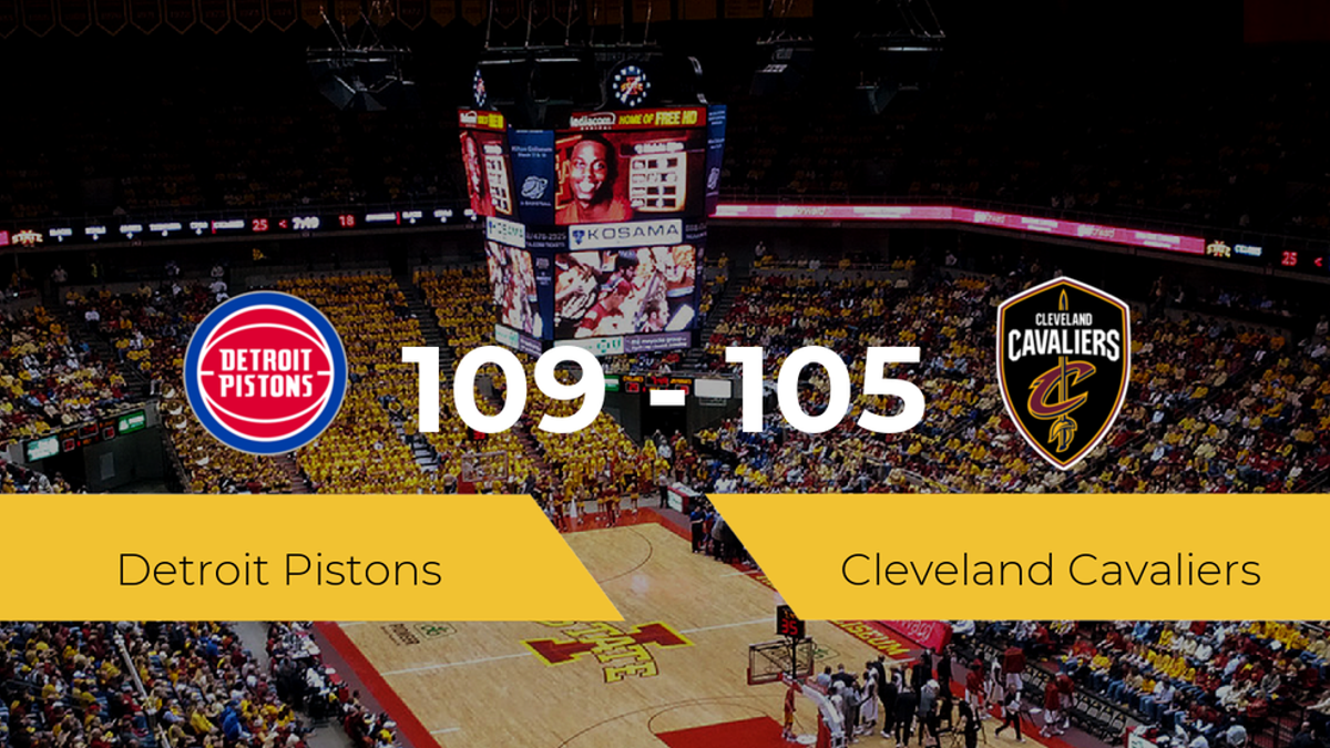 Detroit Pistons gana a Cleveland Cavaliers (109-105)