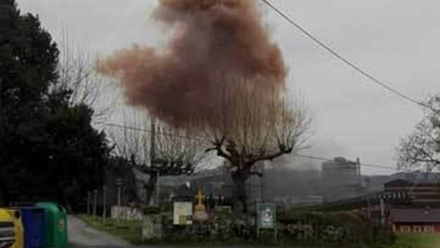 Nube contaminante del pasado marzo, vista desde Poago.