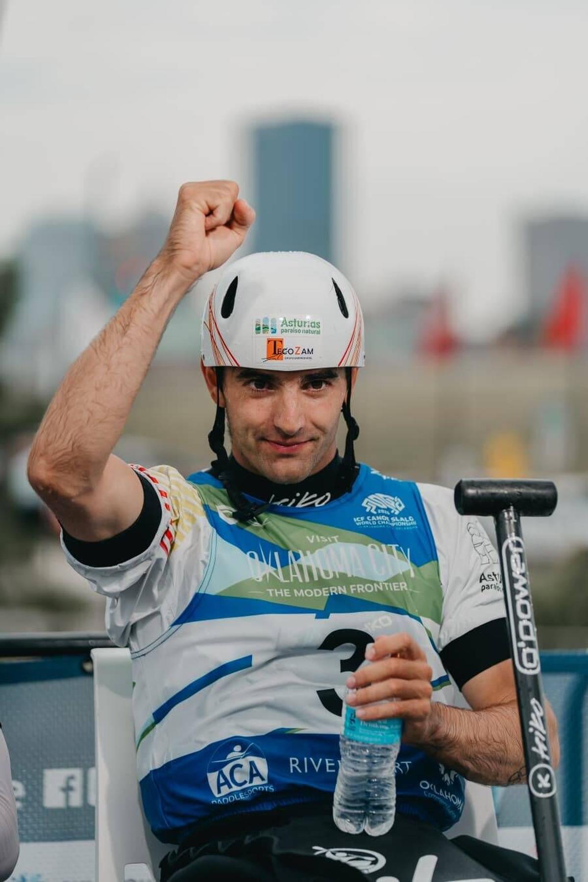 Miquel Travé en la baixada que li va valdre l'or al mundial d'Oklahoma