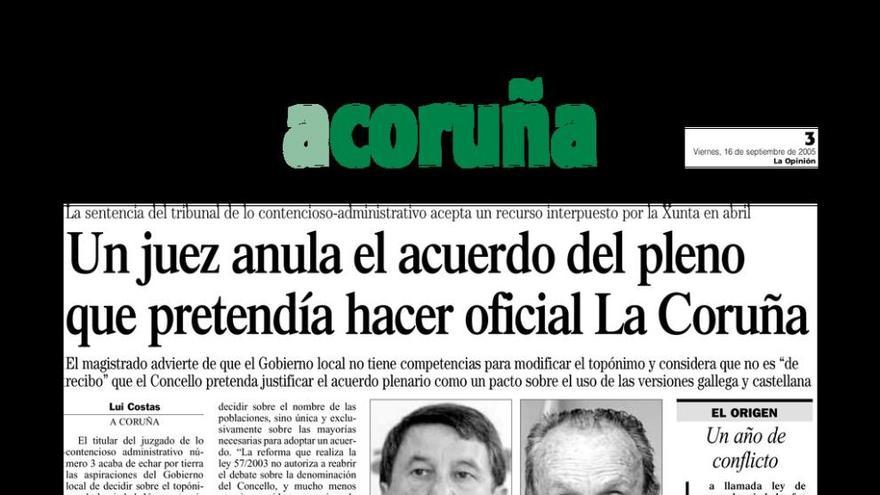 Página publicada en LA OPINIÓN el 16 de septiembre de 2005.