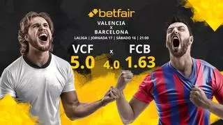 Valencia CF vs. FC Barcelona: horario, TV, estadísticas, clasificación y pronósticos