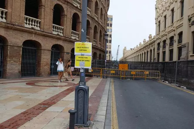 Comerciantes y vecinos, en pie de guerra por el corte de la calle Alicante