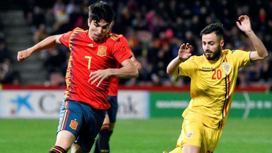 Carlos Soler, contra Rumanía en Granada.