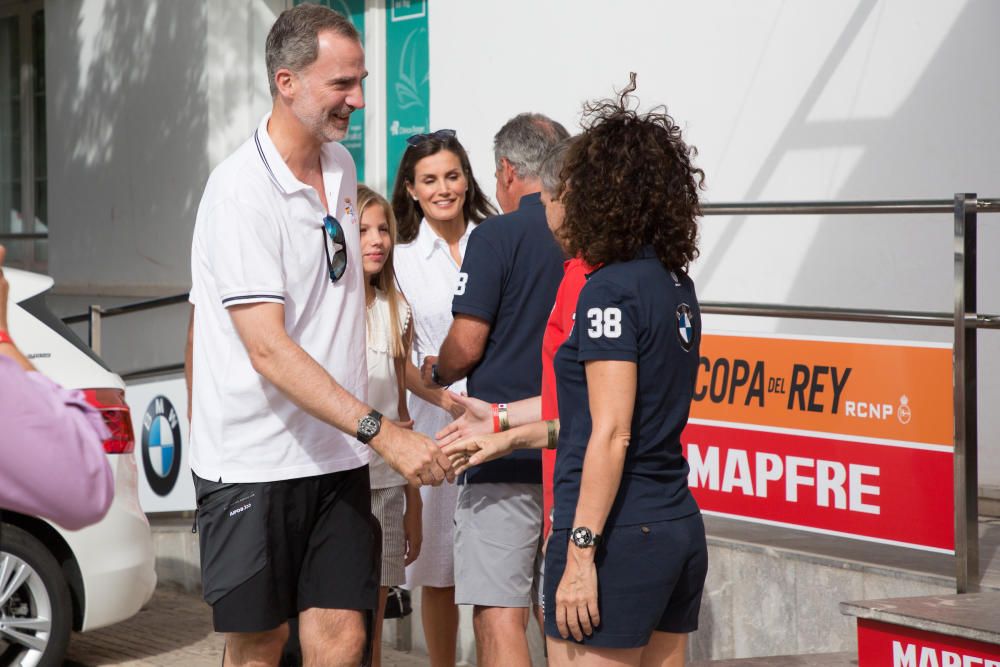 Los reyes y sus hijas en la Copa del Rey