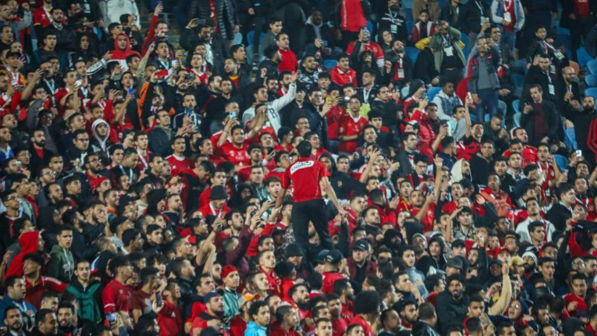 Imagen de la afición del Al-Ahly en un partido