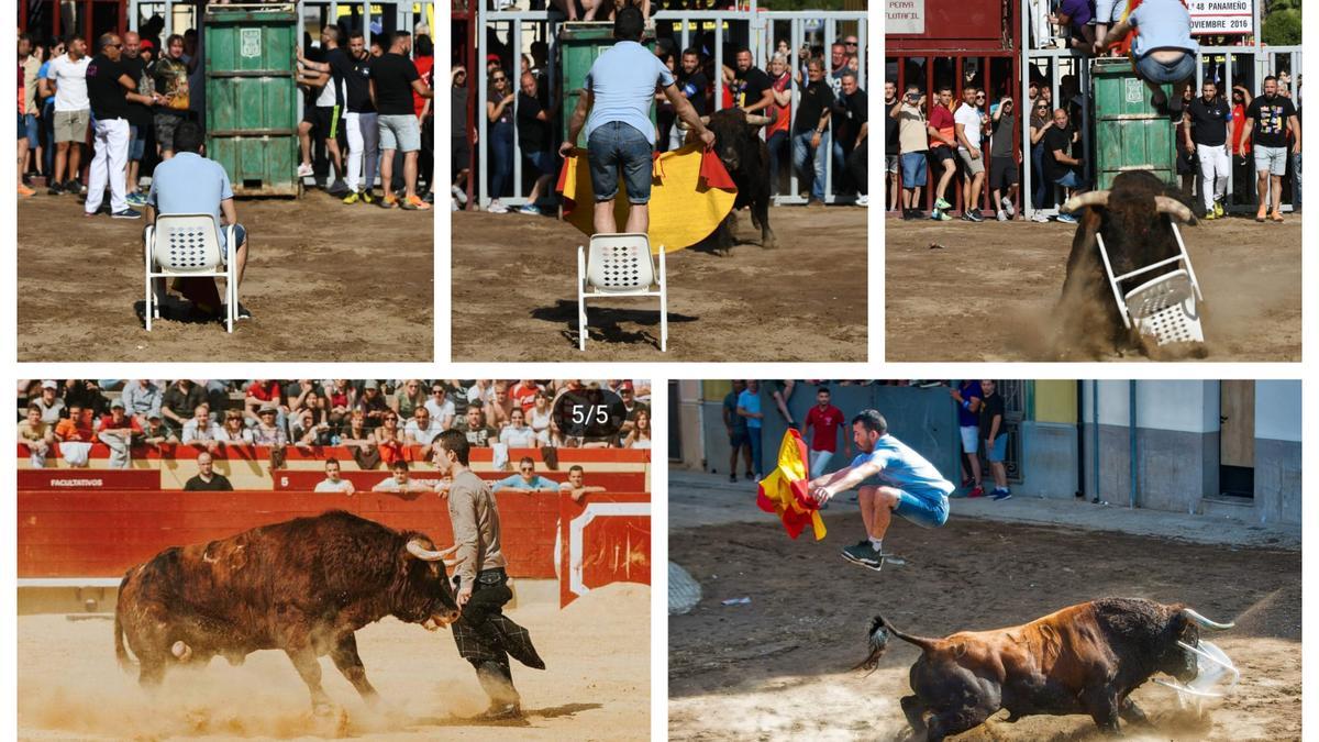 La suerte de Richard desde una silla dejó boquiabiertos a todos los presentes en las fiestas de Santa Quitèria de Almassora.