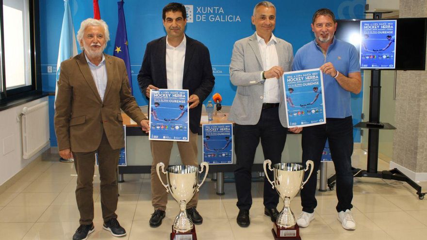 La presentación de la final a 4 de Primera División para la Copa Galicia, en la delegación de la Xunta. | // FDV