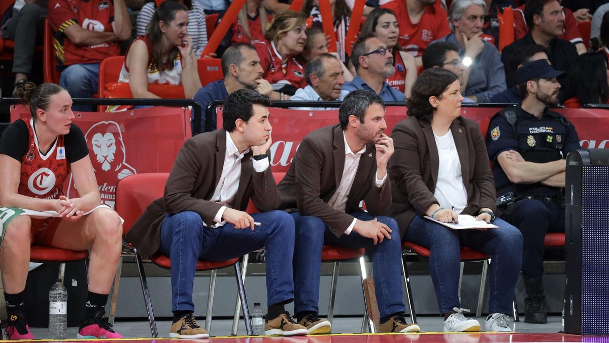 Jotacé Marcos, junto a Carlos Cantero, durante la final de la Liga