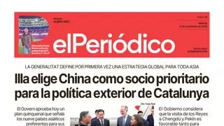 La portada de EL PERIÓDICO del 11 de noviembre de 2025