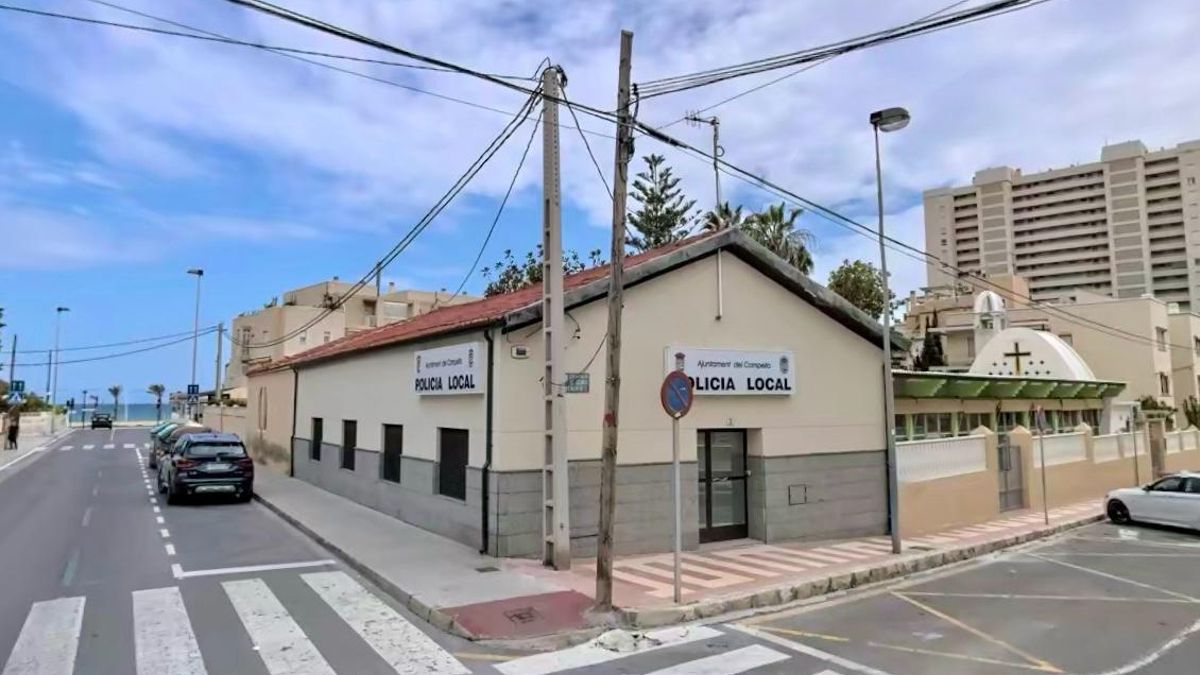 El retén de la Policía Local en Muchavista, El Campello.