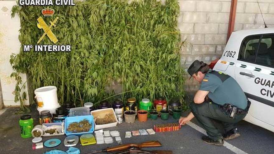 Marihuana y material incautado // Guardia Civil